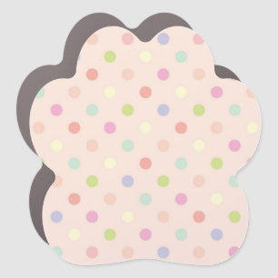 Polka dot pattern car magnet