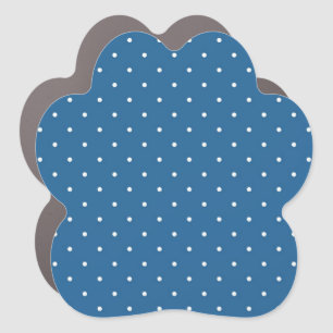 Polka dot pattern car magnet