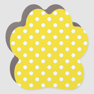 Polka dot pattern car magnet