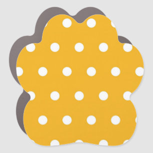 Polka dot pattern car magnet