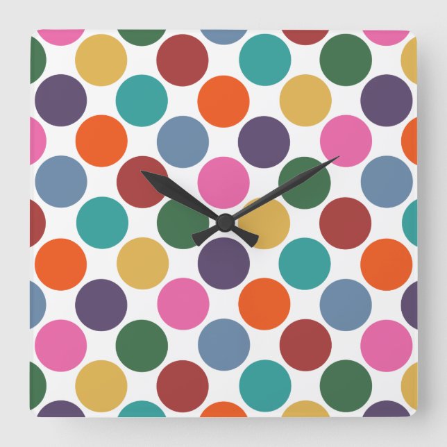 Polka Dot Pattern Clock (Front)