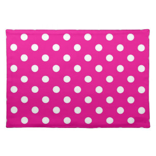 Polka dot pattern cloth placemat