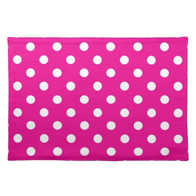 Polka dot pattern cloth placemat (Front)