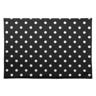 Polka dot pattern cloth placemat