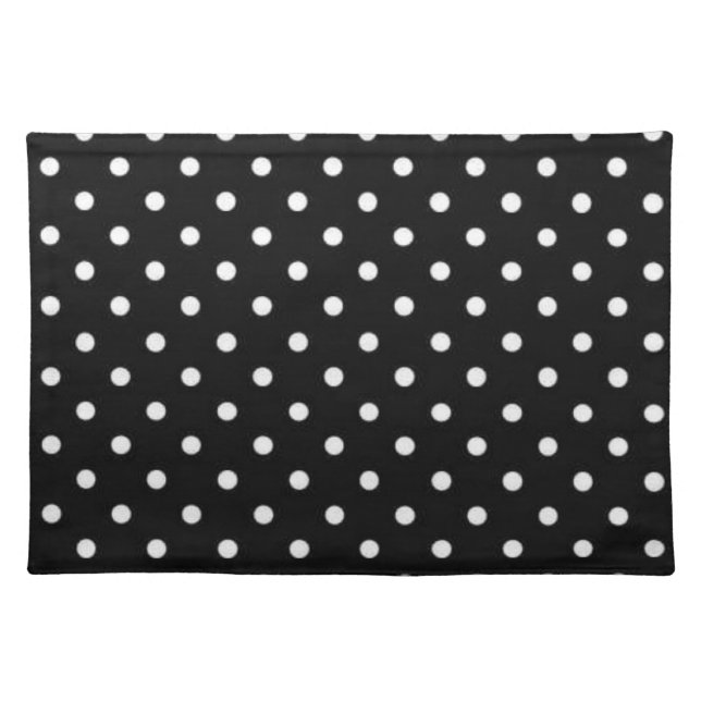 Polka dot pattern cloth placemat (Front)