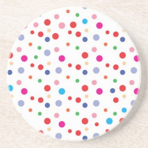 Polka dot pattern coaster