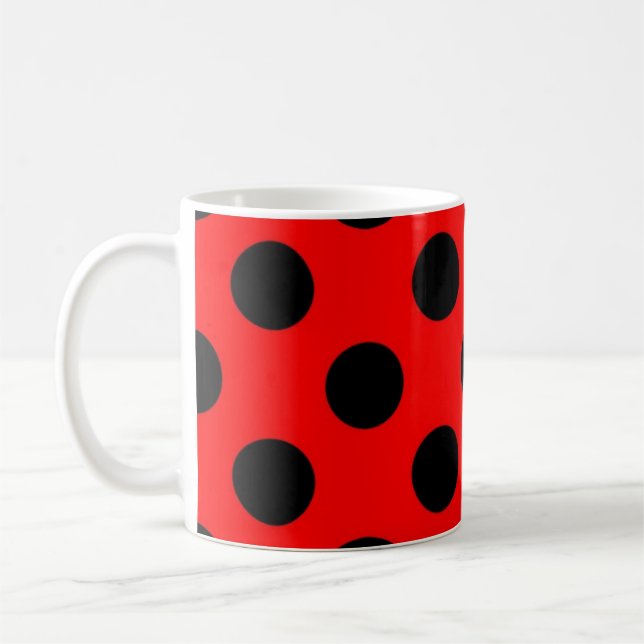 Polka dot pattern coffee mug (Left)