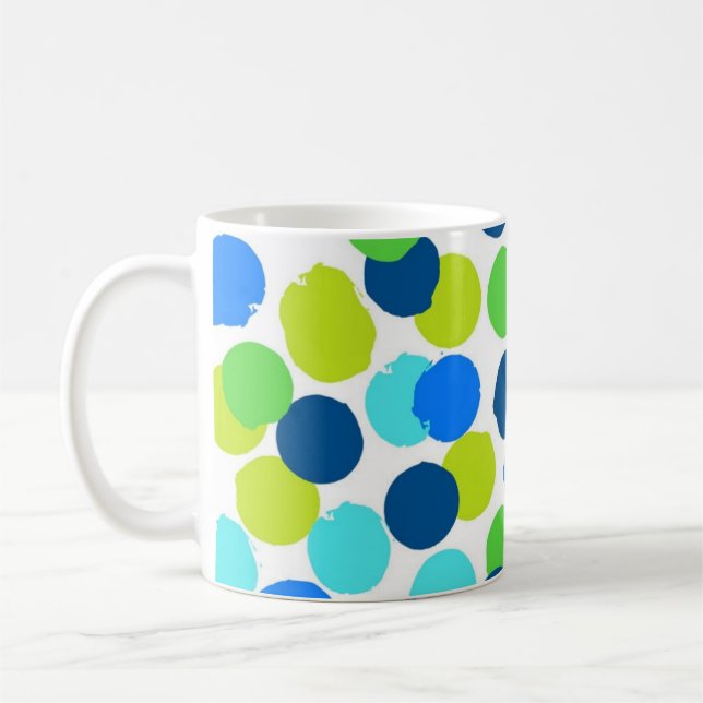 Polka dot pattern coffee mug (Left)