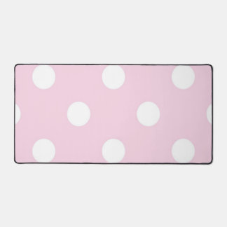 Polka dot pattern desk mat