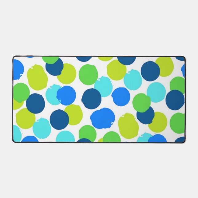 Polka dot pattern desk mat (Front)