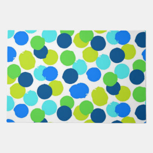 Polka dot pattern doormat