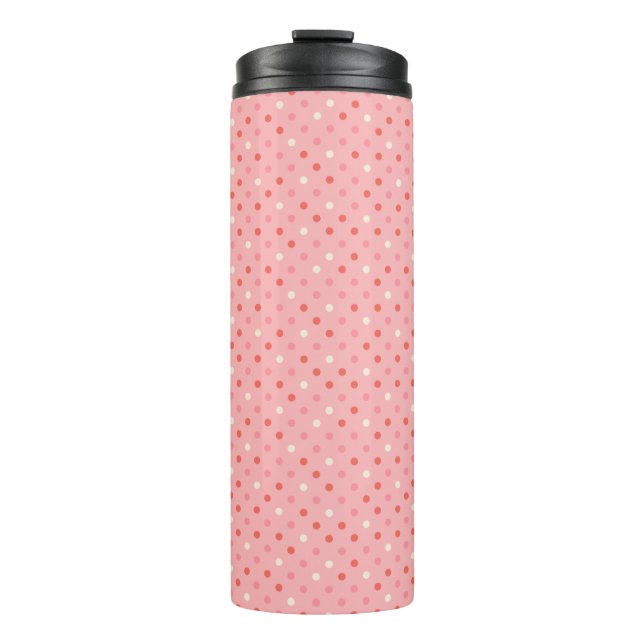 Polka dot pattern dot background thermal tumbler (Front)