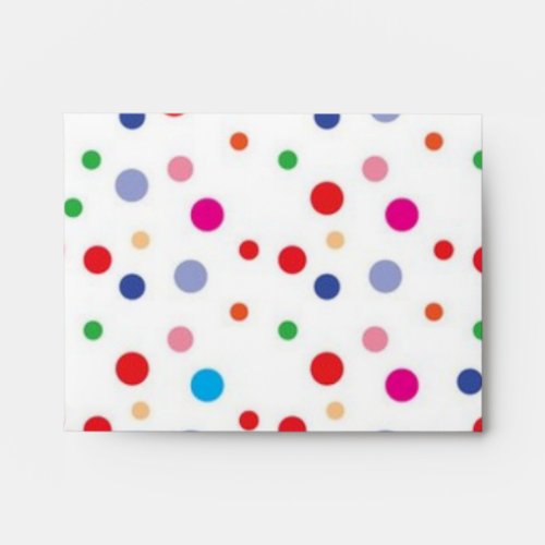 Polka dot pattern envelope