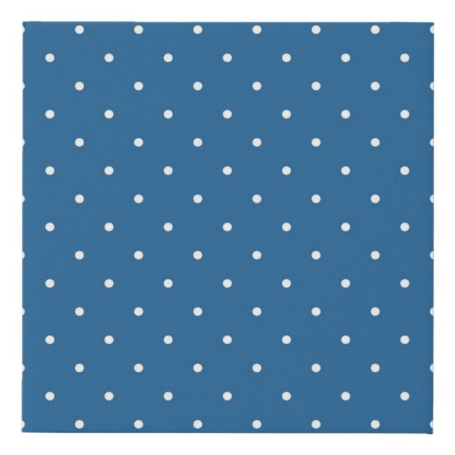 Polka dot pattern faux canvas print (Front)