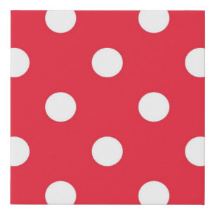 Polka dot pattern faux canvas print