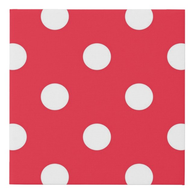 Polka dot pattern faux canvas print (Front)