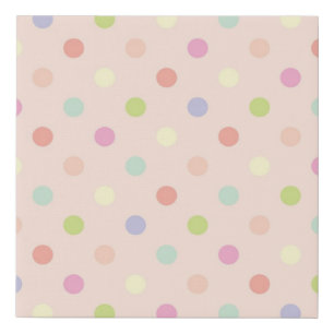 Polka dot pattern faux canvas print
