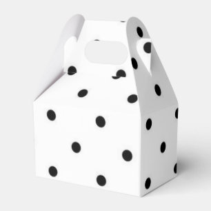 Polka dot pattern favor boxes