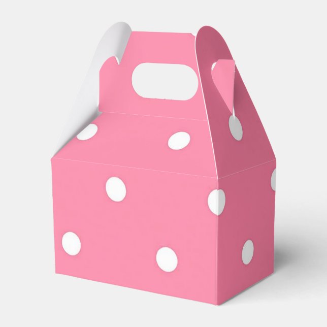 Polka dot pattern favor boxes (Front Side)