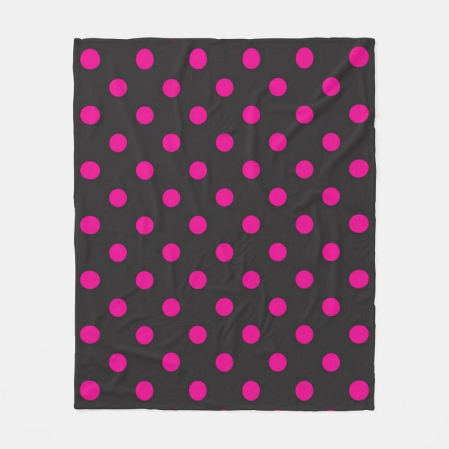 Polka dot pattern fleece blanket (Front)