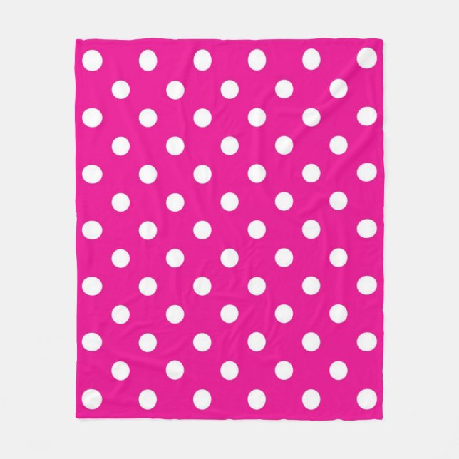 Polka dot pattern fleece blanket (Front)