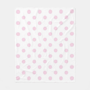 Polka dot pattern fleece blanket