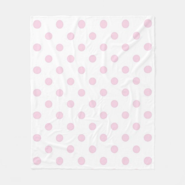 Polka dot pattern fleece blanket (Front)