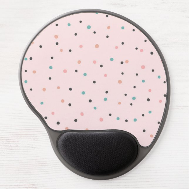 Polka dot pattern gel mouse pad (Front)