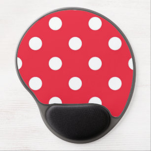 Polka dot pattern gel mouse pad
