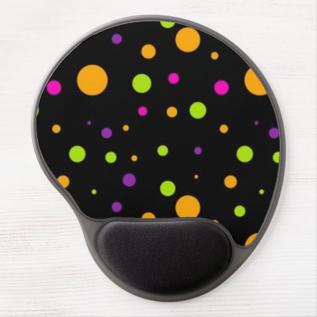 Polka dot pattern gel mouse pad (Front)