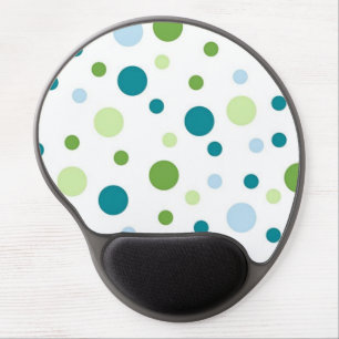Polka dot pattern gel mouse pad