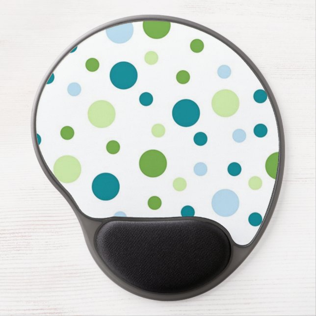 Polka dot pattern gel mouse pad (Front)