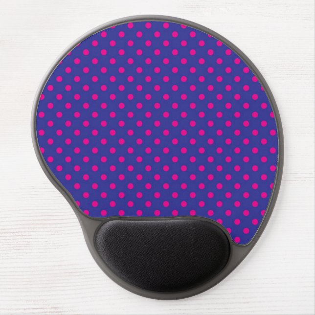 Polka dot pattern gel mouse pad (Front)