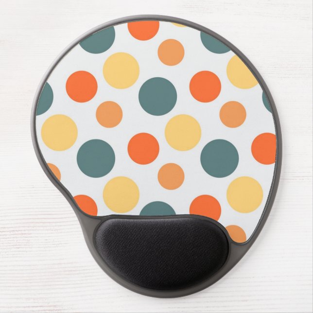 Polka dot pattern gel mouse pad (Front)
