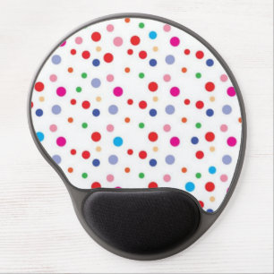 Polka dot pattern gel mouse pad
