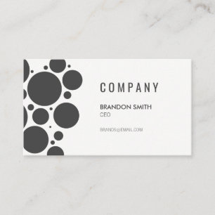 Polka Dot Pattern / Gray Business Card