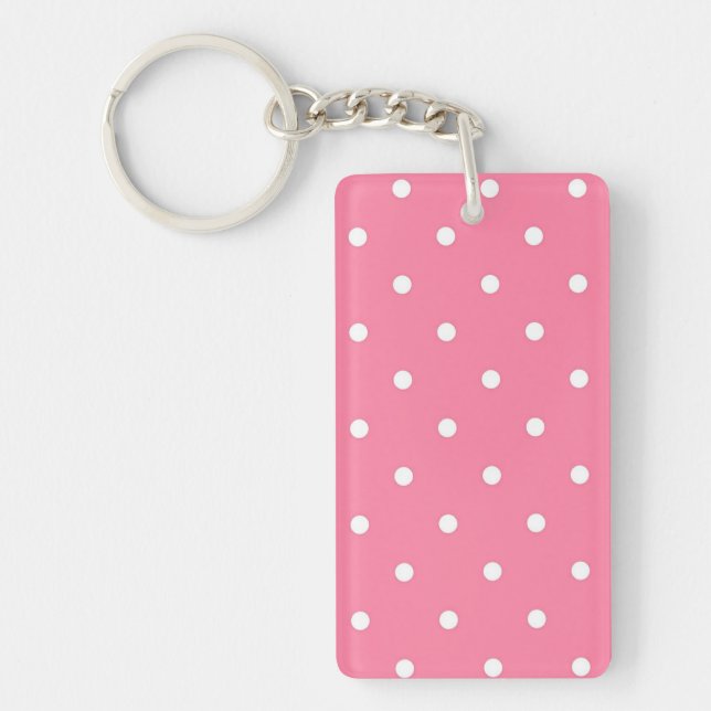 Polka dot pattern keychain (Front)