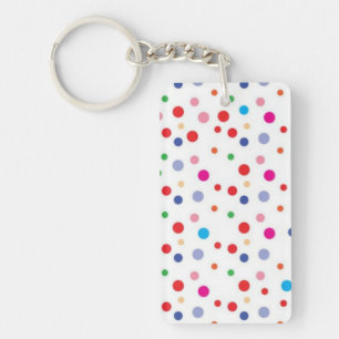Polka dot pattern keychain