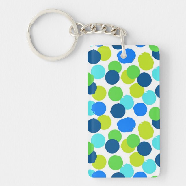 Polka dot pattern keychain (Front)