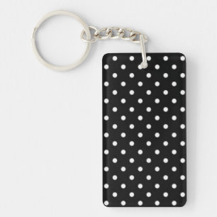 Polka dot pattern keychain