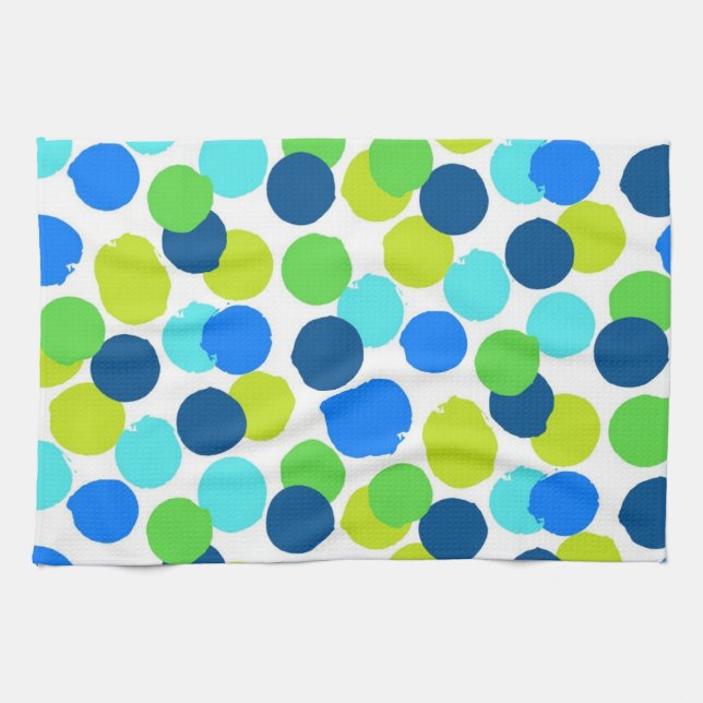 Polka dot pattern kitchen towel (Horizontal)