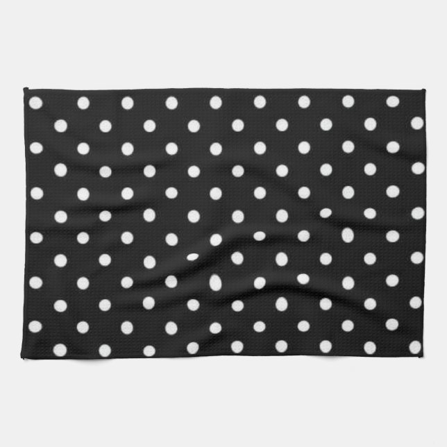 Polka dot pattern kitchen towel (Horizontal)