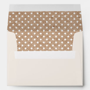Polka Dot Pattern Kraft Paper Bridal Shower Envelope