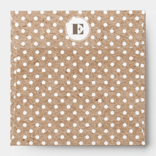 Polka Dot Pattern Kraft Paper Wedding Envelope