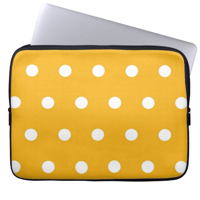 Polka dot pattern laptop sleeve (Front)
