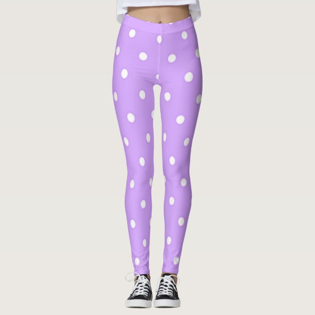 Polka dot pattern leggings (Front)