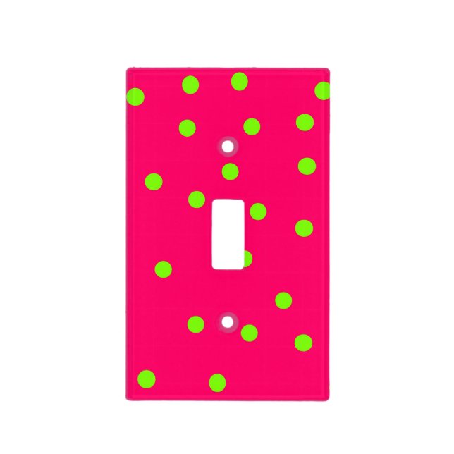Polka Dot Pattern Light Switch Cover (Front)