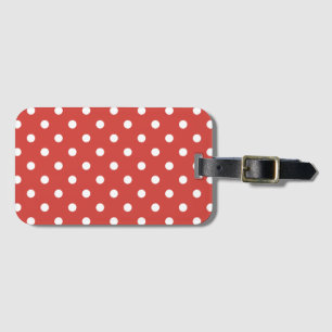 Polka Dot Pattern Luggage Tag