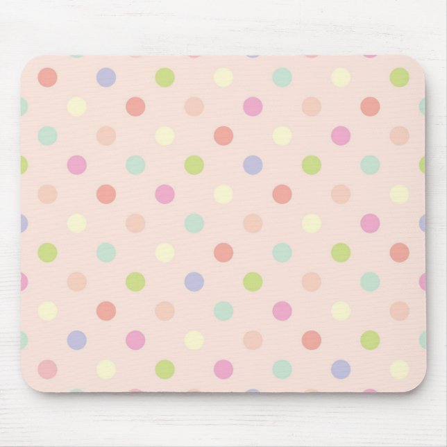 Polka dot pattern mouse pad (Front)