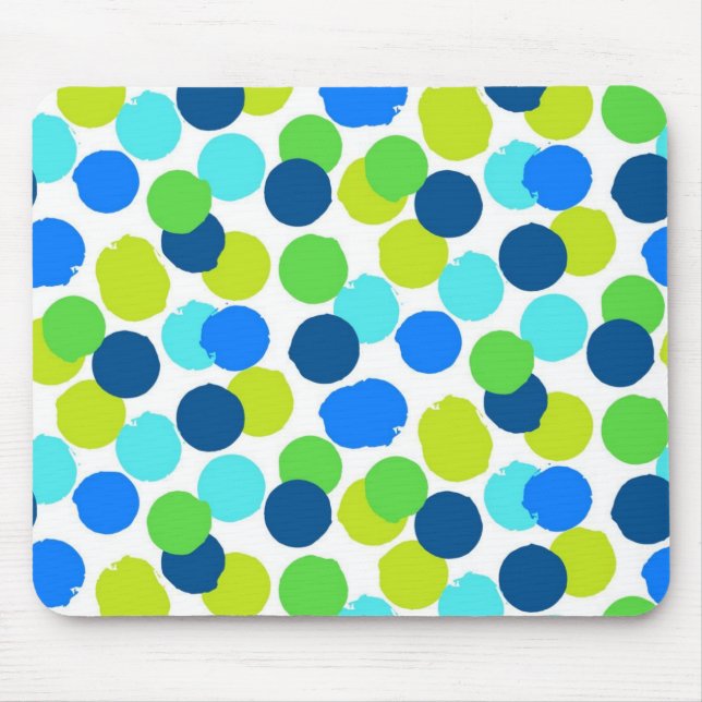 Polka dot pattern mouse pad (Front)